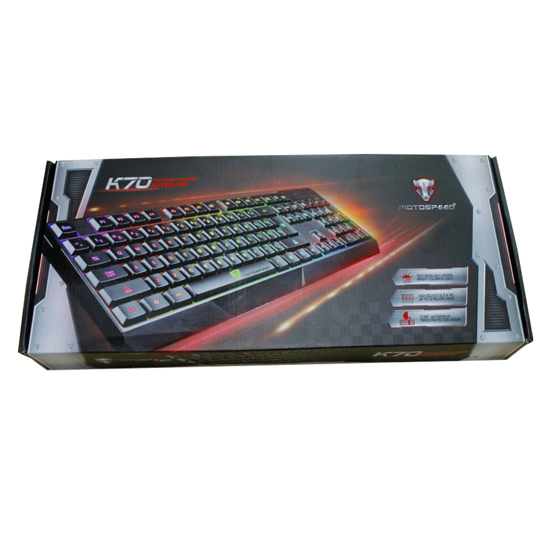 Clavier Gamer Motospeed K70 QWERTY, Rétro-éclairage  Waterproof