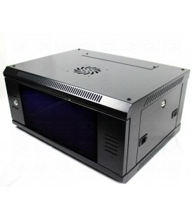 Coffret reseau Metallique 4U 550x350x240 Noir avec Etagere - (liq)