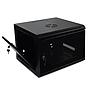 Coffret reseau Metallique 6U 550x350 Noir avec Etagere