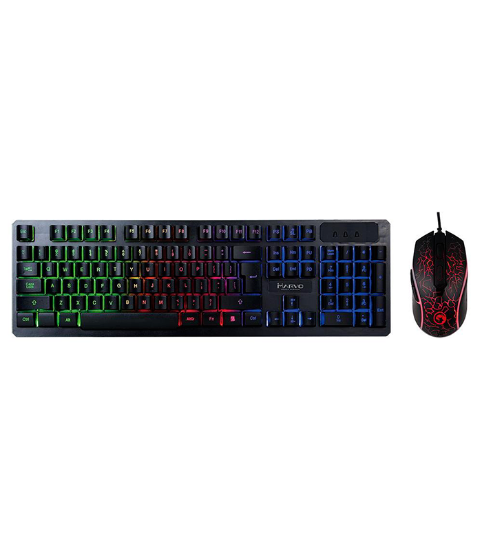 Pack Marvo KM408 Clavier Rétro éclairé et Souris pour Gamer