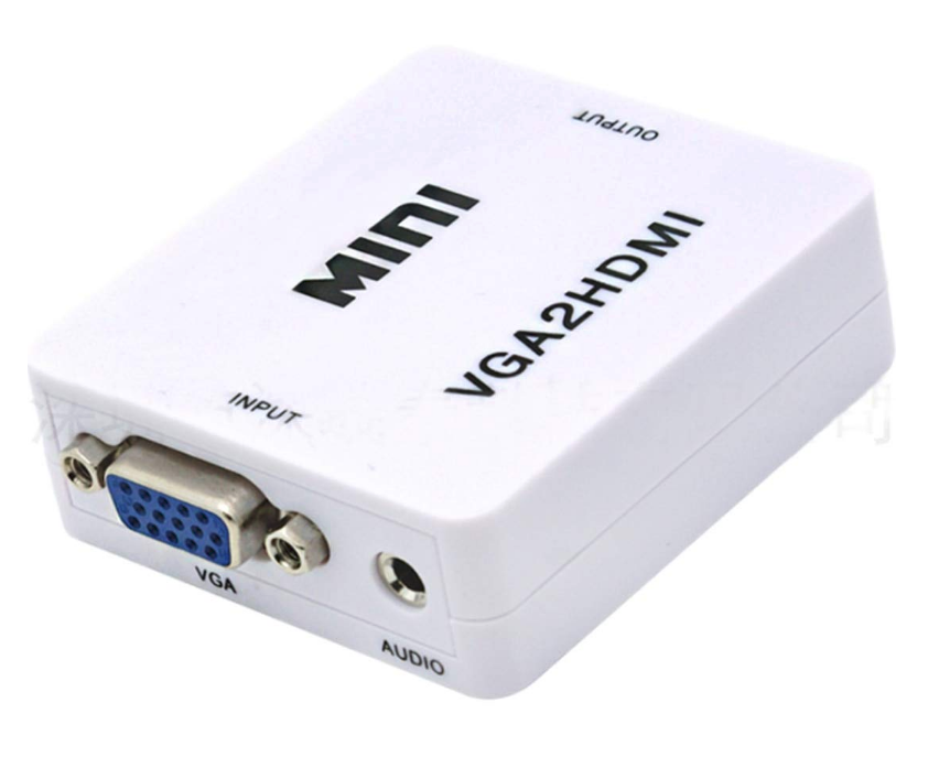 Adaptateur VGA2HDMI Convertisseur et Connecteur  pour PC Portable à la TVHD Projecteur-Blanc