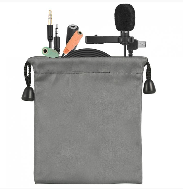 Microphone Câble R955  Lavalier Multifonction Avec Câble Audio pour Conférences, Réunions.