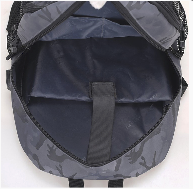 Sac à Dos Pour PC Portable Avec Port de Chargement USB en Style Camouflage