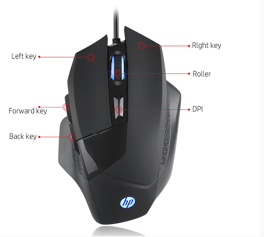 Souris Gamer Avec USB Optique filaire et 6 Boutons