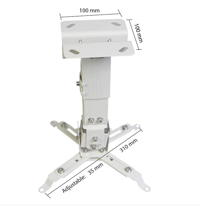 Support Métal pour Projecteur, Soutient 15kg, Ajustable et Rotatif 360 degrés