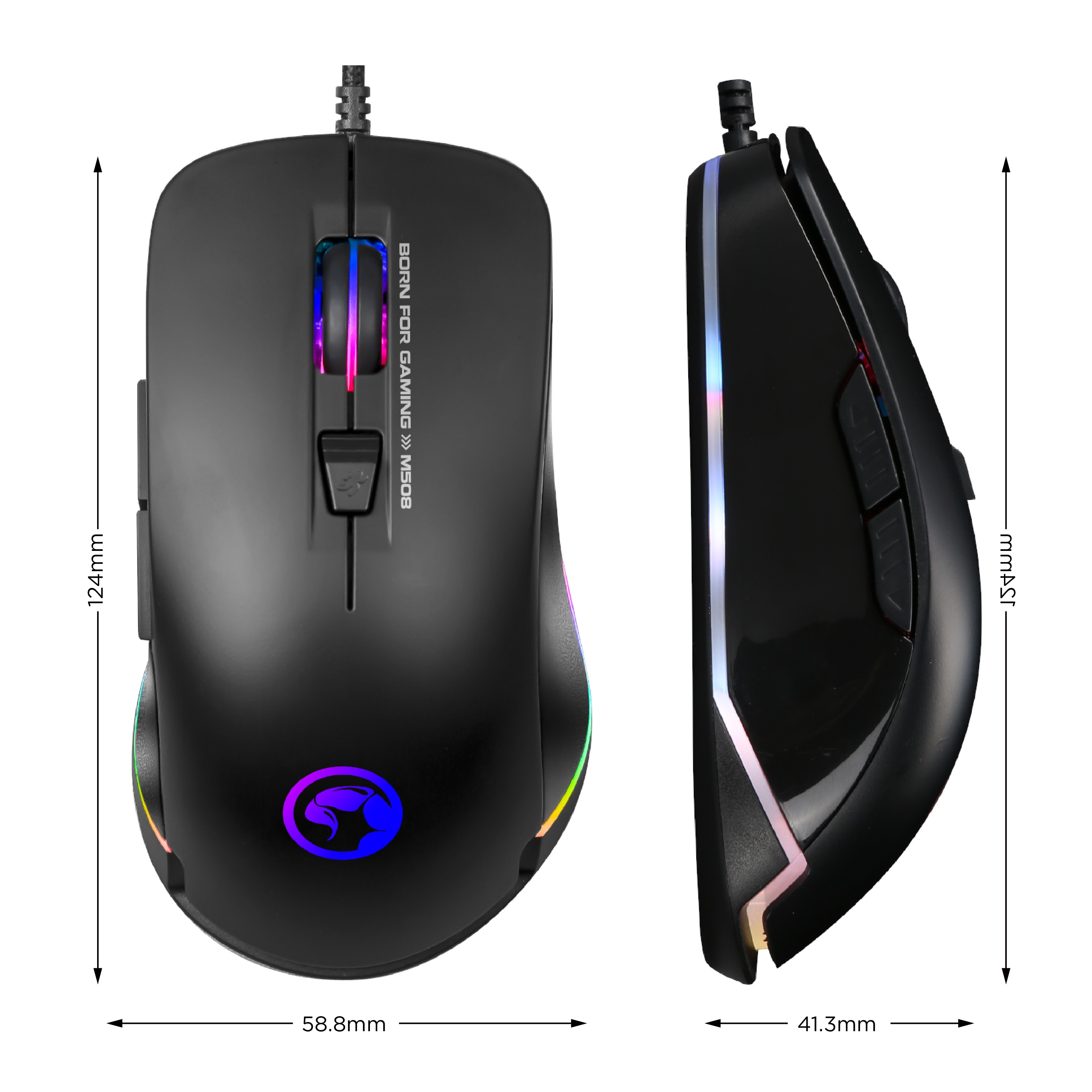 Souris Gamer Marvo M508 avec 6 boutons RGB