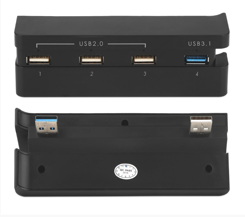 Hub USB  4 Port  (USB 3.0 x1 + USB 2.0 x3) pour PS 4 Slim