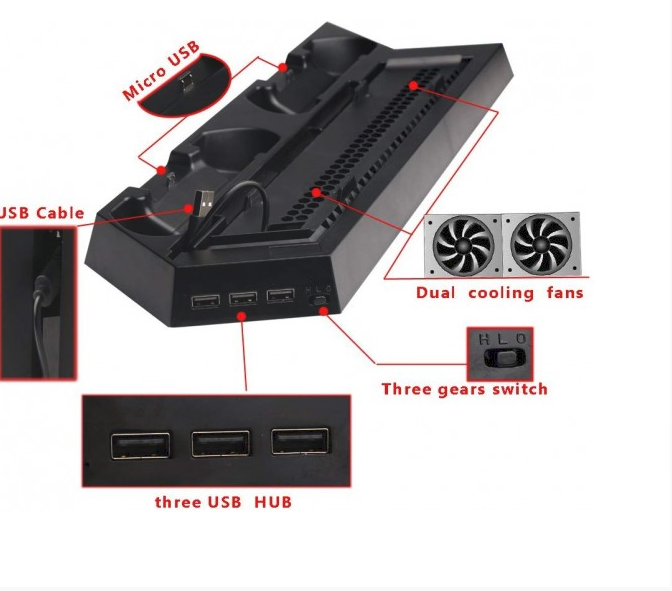 Support de Charge et de Refroidissement pour PS4 Slim