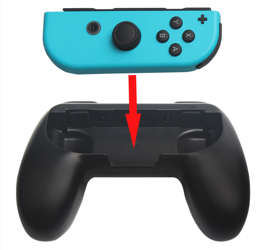 2 Poignées Manettes Joy-con, TNS - 851 Antidérapantes - Noir