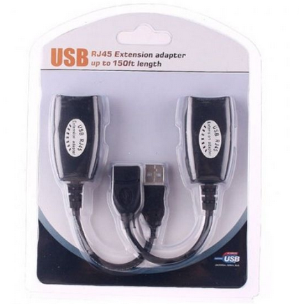 Câble Adaptateur  RJ45 pour Câble d'extension USB sur Cat5 / 5e / 6
