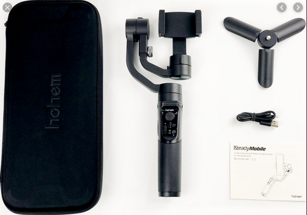 Gimbal Hohem iSteadyMobile Stabilisateur pour Smartphone avec Tracking Motion, Time Lapse, Focus, Zoom