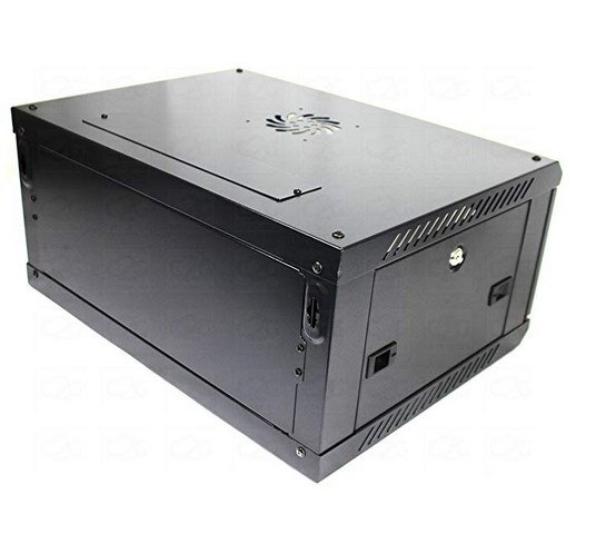 Coffret reseau Metallique 9U 550x350x328 Noir avec Etagere