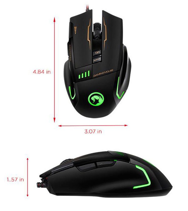 Souris Marvo G909+G1 gamer 8 boutons et 4 couleurs LED avec tapis