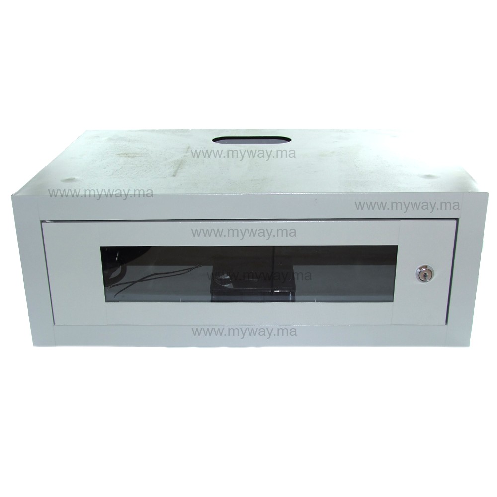 Coffret reseau Metallique 4U avec Etagere, ventilateur et ralonge