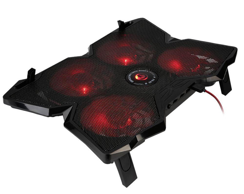 Refroidisseur MARVO FN-30 pour ordinateur portable jusqu'à 17 pouces (Rouge)