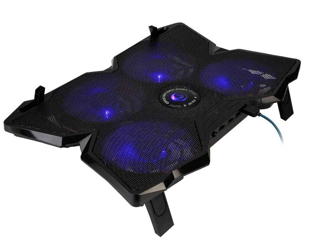 Refroidisseur MARVO FN-30 pour ordinateur portable jusqu'à 17 pouces rétro-éclairage (Bleu)