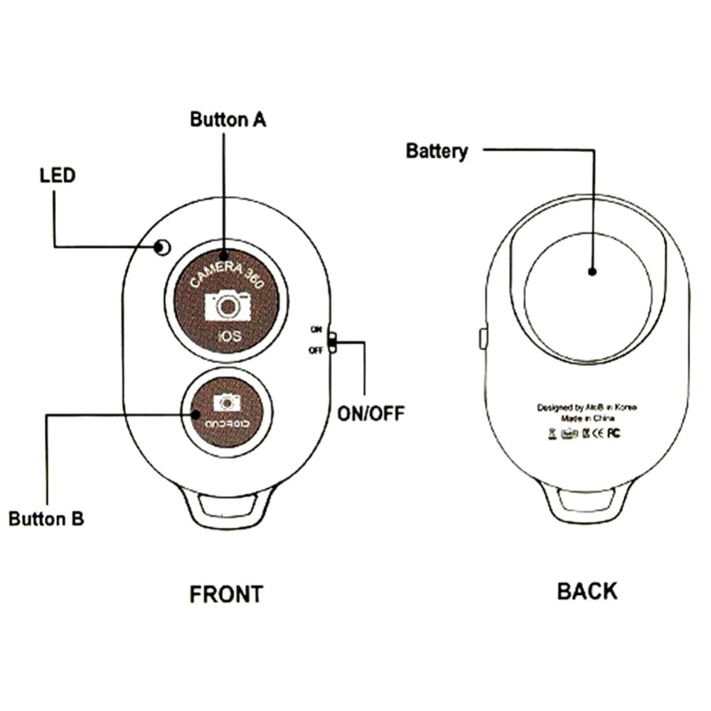 Télécommande BT pour Selfie
