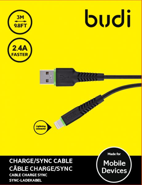 Cable USB BUDI pour tout les Smartphone