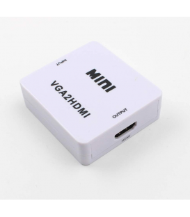 Adaptateur VGA2HDMI Convertisseur et Connecteur  pour PC Portable à la TVHD Projecteur-Blanc