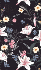 (Size:S; Pack 10) Back film ROCKSKIN - Texture &amp; Patterns FLOWERS