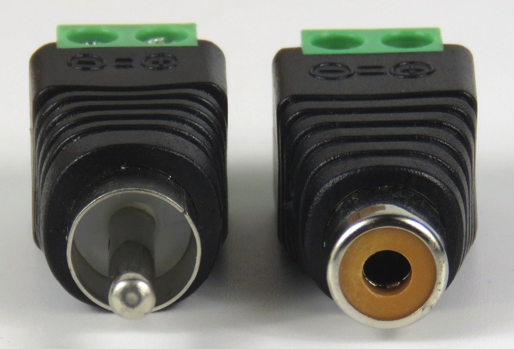 Fiche RCA Mâle Avec Bornes à Vis Pour CCTV - (liq)